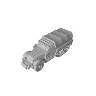 3D Printed M3 GMC Half Track with Cover (x10)