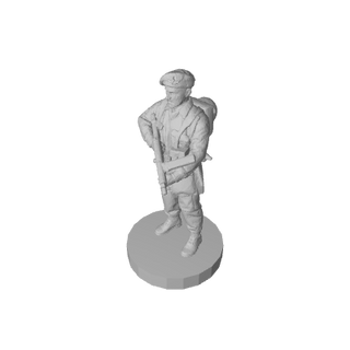 3D Printed WW2 British Airborne w/ Beret Pose 1 (x10)
