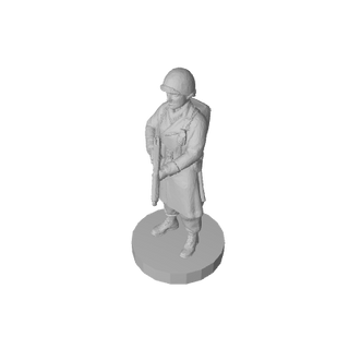 3D Printed US Soldier in Winter Coat Pose 2 (x10)