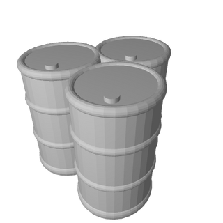 3D Printed Large Oil Drums/Oil Resource Marker (x10)