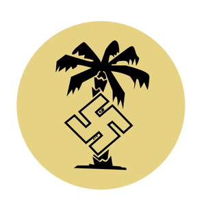 3.5 Round Custom Afrika Korp Flag Roundel Combat Label