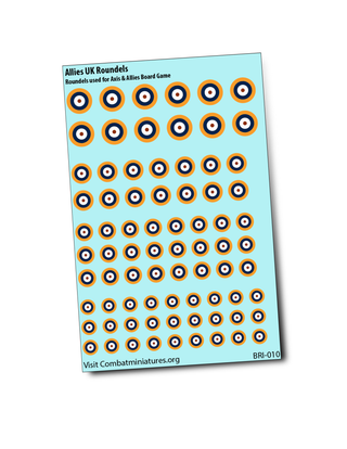 1/300-1/600 Allies Europe UK Roundel Water Slide Decals