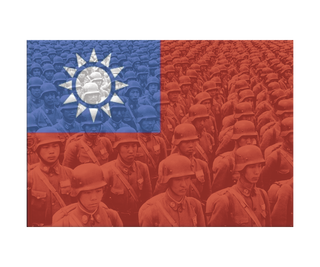 WW2 National Chinese Flag Combat Label