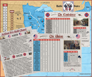 Player Aid & Rule Book Download for General 6 Stars "Battle for The States"