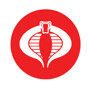 White Cobra Logo on Red Roundel (x10)