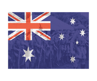 WW2 Australian Flag Combat Label
