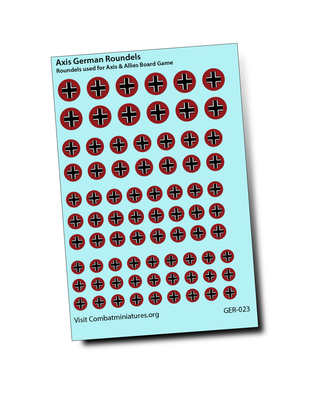 1/300-1/600 WW2 Axis German Roundels Water Slide Decals