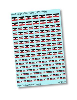 War Ensign of Germany (1933-1935) Water Slide Decal