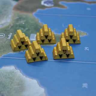 3D Printed Iron/Gold/Silver Ingots (x10)
