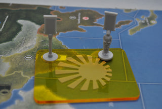 Imperial Japanese Army Task Force Marker, Flag Stand, Tray & Decals
