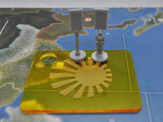 Imperial Japanese Army Task Force Marker, Flag Stand, Tray & Decals
