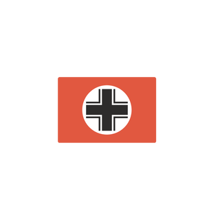Germany Balken Cross Flag, Red (1933-1945) Production Tray