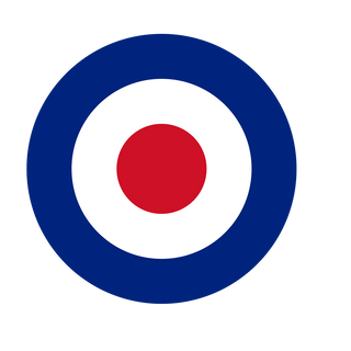 3.5 Round UK Airforce Roundel B Combat Label