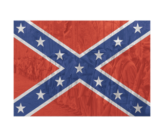 Confederate States of America Battle Flag with Image Combat Label