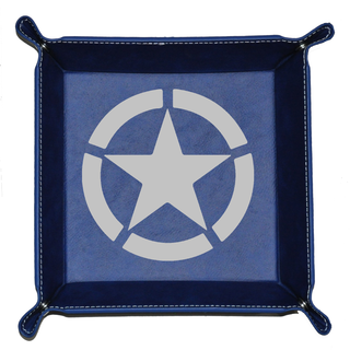 Custom Foldable Snap Dice Tray-US Star with Broken Circle