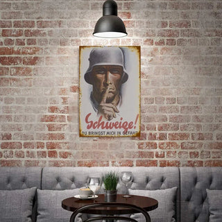 Vintage German Poster Metal Signs, 2 Sizes