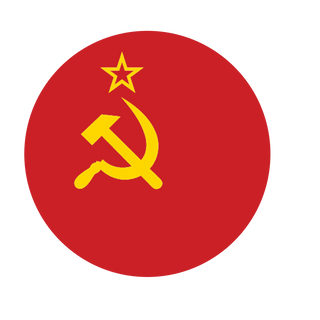 Custom USSR Flag Production Tray (Round)