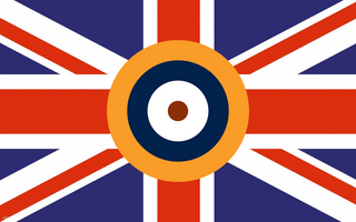 Acrylic Union Jack Flag with Airforce Roundel Token (x10)