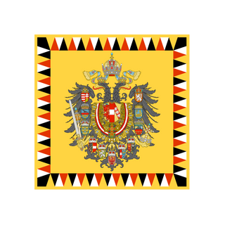 Acrylic Napoleonic Flag of Austria Token (x10)