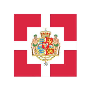 Acrylic Napoleonic Flag of Denmark Token (x10)
