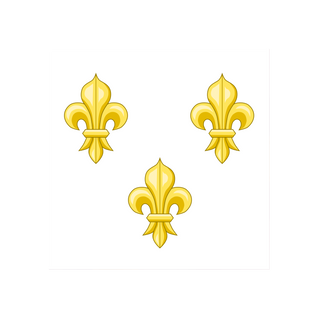 Acrylic Napoleonic Flag of French Royalist Token (x10)