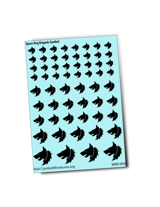Space Dog Brigade Symbol Waterslide Decal