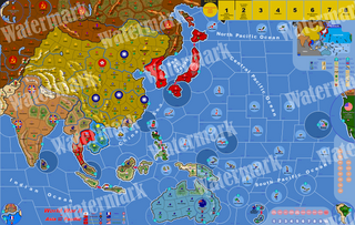 Word War II in Asia & Pacific Map 3rd Edition