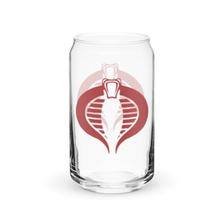 Cobra Logo in Red Can-shaped glass