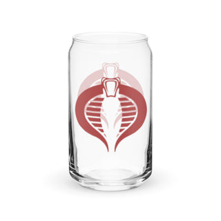 Cobra Logo in Red Can-shaped glass