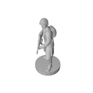 3D Printed WW2 US Soldier in Winter Coat Pose 1 (x10)