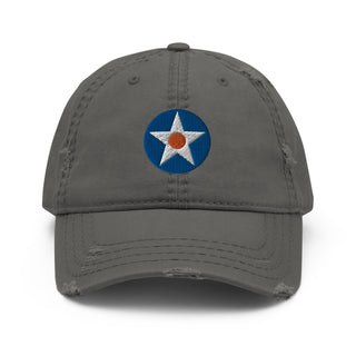 US Airforce Roundel Star with Red Dot Distressed Dad Hat