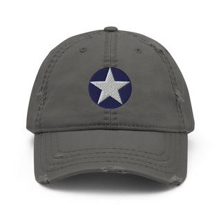 US Airforce Roundel White Star Distressed Dad Hat