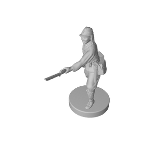 1/72 3D Printed Japanese with Cap in Action Pose (x10)