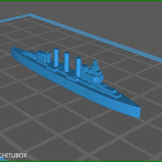 3D Printed Out of Box Axis & Allies 1914 Cruiser (x10)