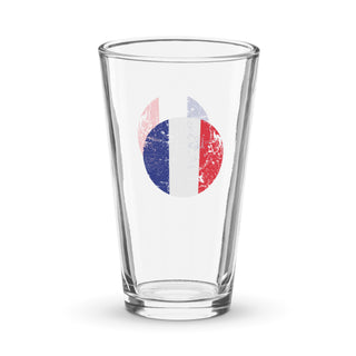 WW1 French Roundel Distressed pint glass