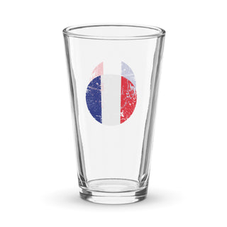 WW1 French Roundel Distressed pint glass