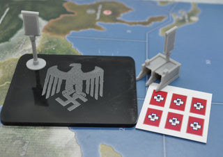WW2 German U-Boat Pen Marker, Flag Stand and Acrylic Tray