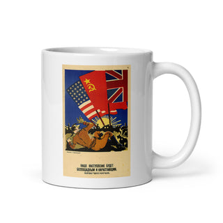 WW2 Soviet Era Propaganda Poster Mug