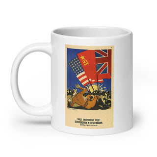 WW2 Soviet Era Propaganda Poster Mug