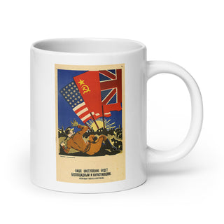 WW2 Soviet Era Propaganda Poster Mug