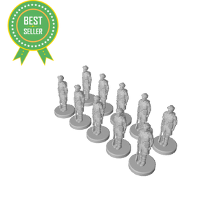 1/72 3D Printed WW2 Sikh Commonwealth Infantry (x10)
