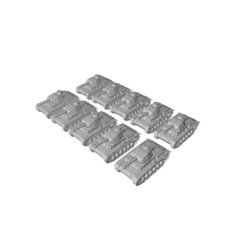 10pc 3D Printed German Panzer III Set
