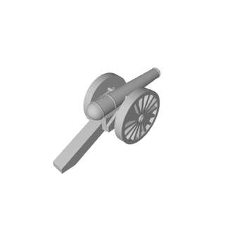 3D Printed 12lb "Napoleon" American Civil War Canon (x10)
