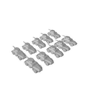 10pc 3D Printed Autoblinda Ab 41