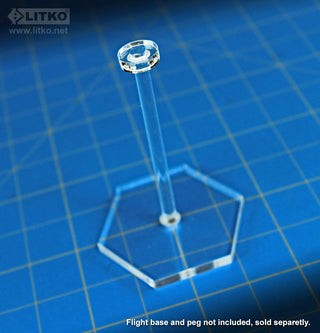 LITKO Standard Flight Stand Peg Toppers, Clear (20)