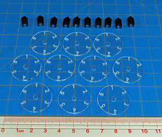 Litko Heavy Duty Flight Stand Dials #1-6 w/ Pointers (x5)