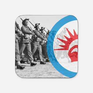 WW2 ANZAC Coaster w/ Axis & Allies Roundel (x1)