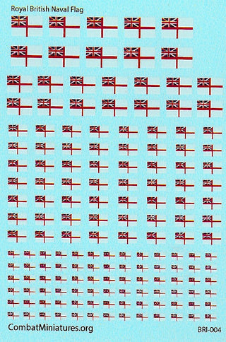 1/285 Royal British Naval Flag Water Slide Decals