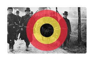 WW1 Belgium Combat Label