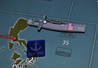 .75" Large Naval Base Marker with White Acrylic In-Fill (x10)